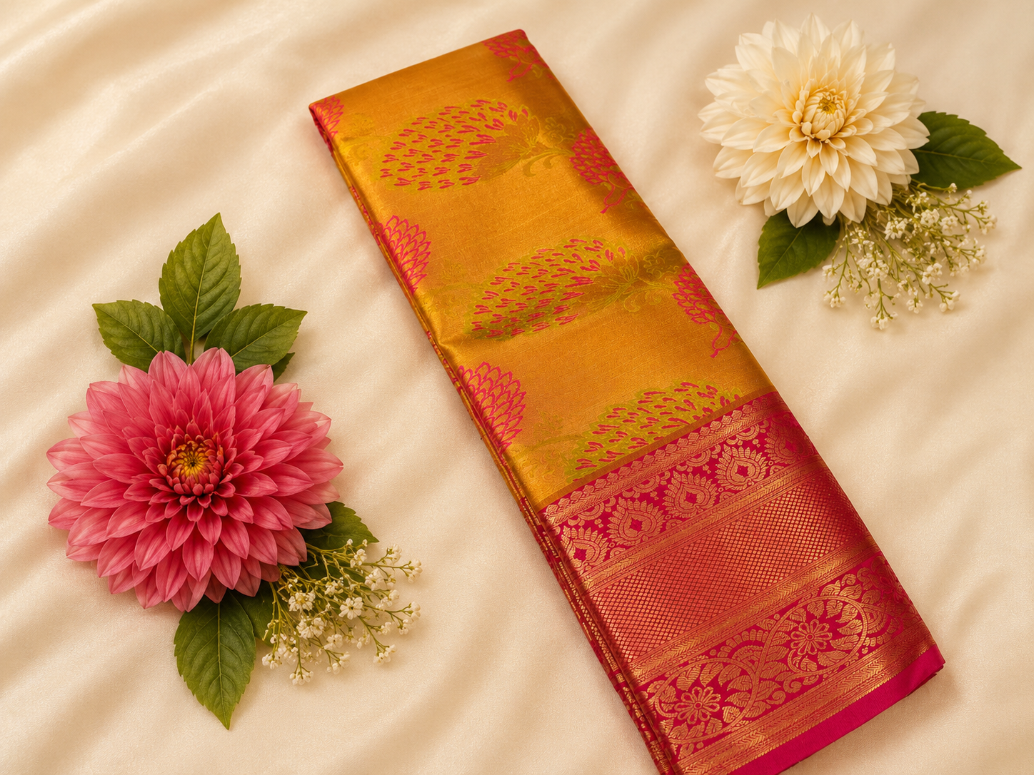 Excellent Weaving Design For Bridal Silk Saree